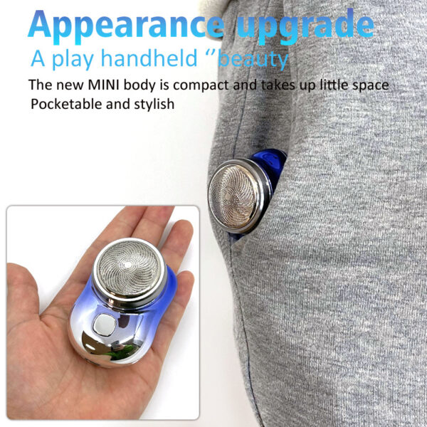 Mini Portable Face Cordless Shavers Rechargeable USB Electric Shaver Wet & Dry Painless Small Size Machine Shaving For Men - Image 3
