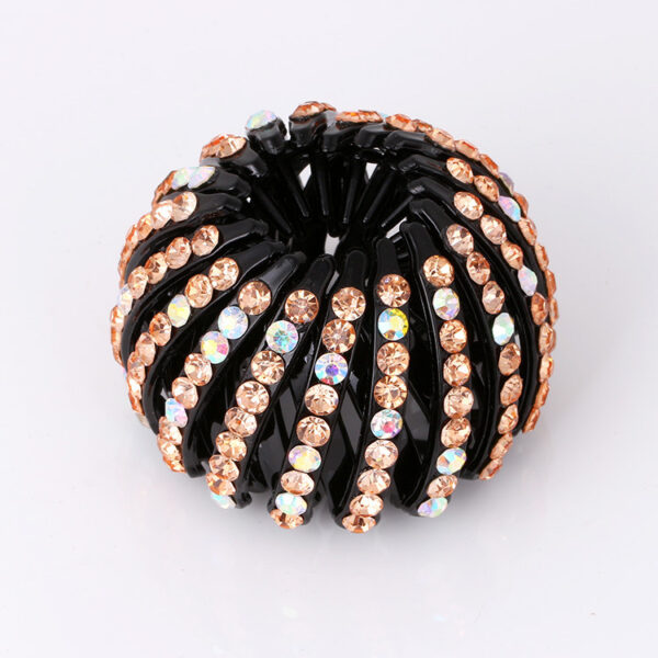 Bird's Nest Hairpin Color Rhinestone Ponytail Ball Hairpin - Image 4