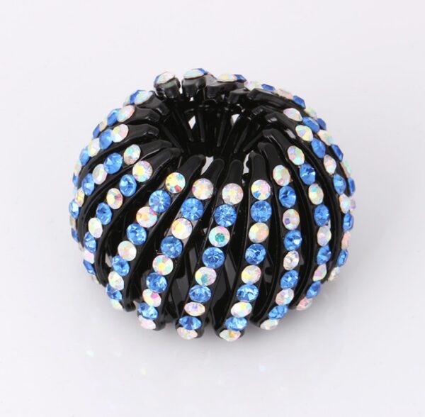 Bird's Nest Hairpin Color Rhinestone Ponytail Ball Hairpin - Image 10